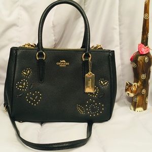 Coach Surrey Carryall w/ Heart rivets